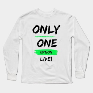 Only1Option - Light/Green Long Sleeve T-Shirt